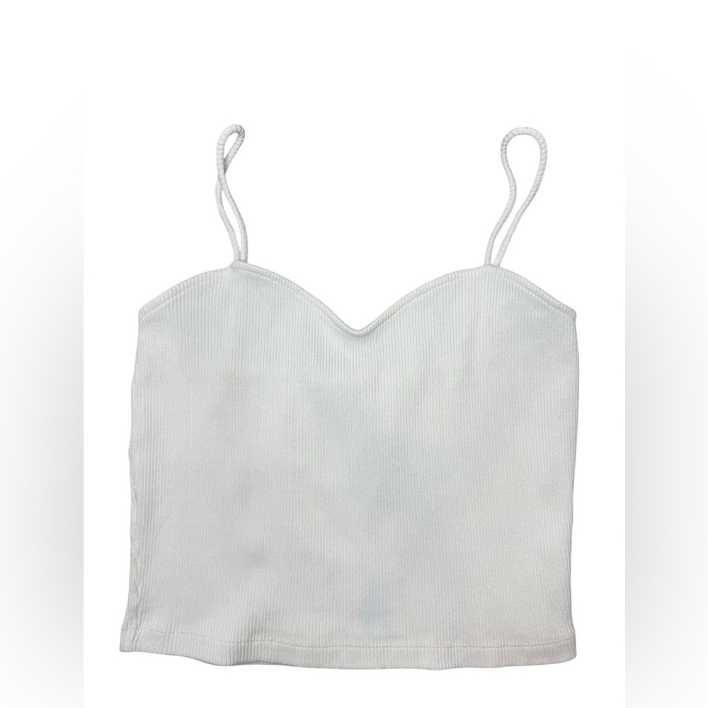 Mango Cream/Off White Ribbed Camisole